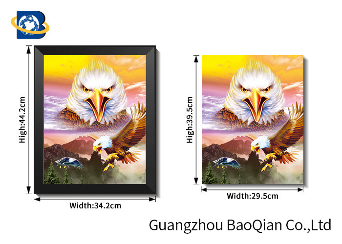 Vivid High Definition Creative Design 3d Picture Of Eagle , Customized Printing Service