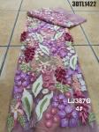 Good quality 3D flowers lace with sequins african lace fabric embroidery fabric