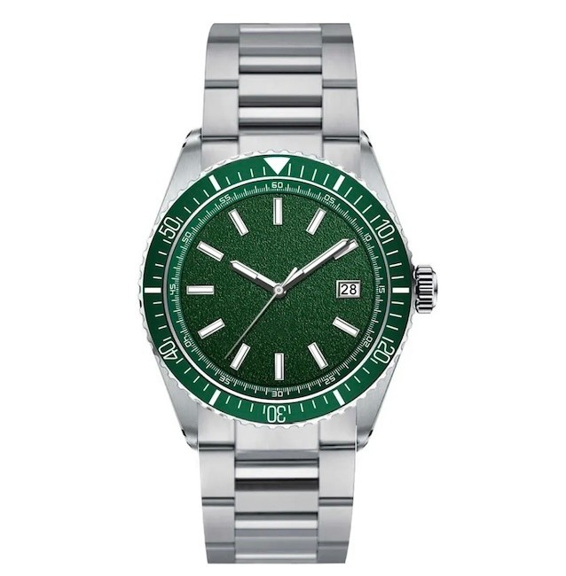 Stainless Steel Mens Automatic Diver Watch 200M Waterproof Ceramic Bezel
