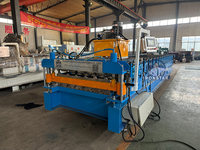 6 rib and 6 rib trapezoidal sheet double layer roll forming machine in America Double layer roll forming machine | double deck machine | 2 layer roll