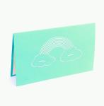 OEM ODM Rainbow Pop Up Card DIY , 3D Happy Birthday Card A5 Size