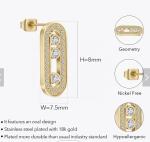 Women Cartilage Cuffs Hoop Climber Earrings With Cubic Zirconia CZ