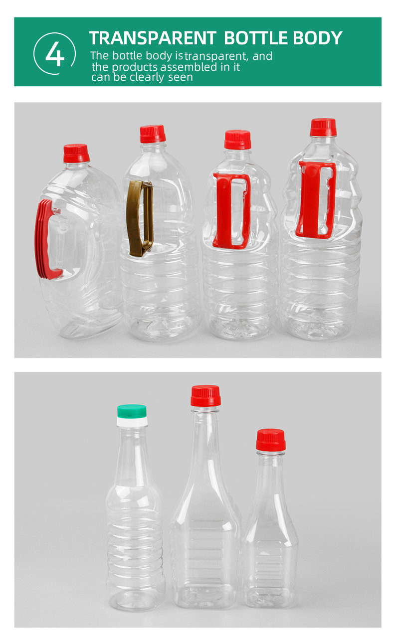 Transparent Plastic Condiment Bottles 500ml 900ml 1800ml 5000ml Olive Oil Plastic Bottle