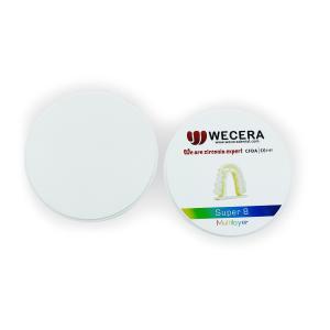 Quality CAD CAM Dental Zirconia Ceramic Blocks Multilayer 43% - 57% Translucent wholesale