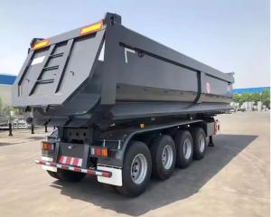 Quality Jost E100 Landing Gear 4axle 60-70ton Rear End Tipper Trailer Dump Semi Truck Trailer wholesale