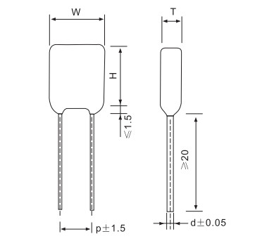 0.01UF 400VDC CBB Polypropylene Film Capacitor Pitch 10+-0.5mm