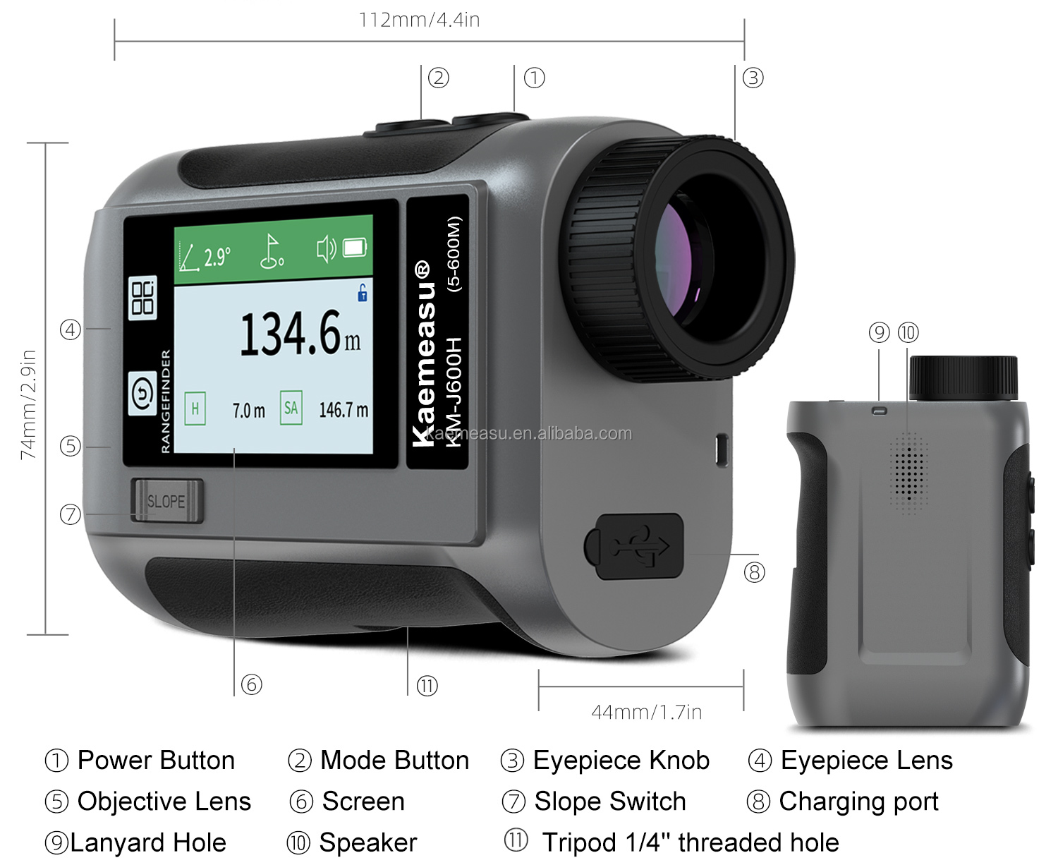 J1200m High Precision Laser Rangefinder Multifunction Device Real Estate Engineering