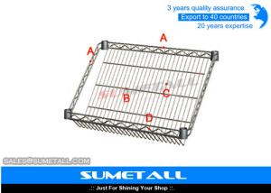 Quality Commercial Wire Shelving Chrome Storage Racks For Display Brochure / Catalogue wholesale