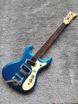 Custom Mosrite Ventures Model Electric Guitar Blue Big B500 Tremolo Bridge