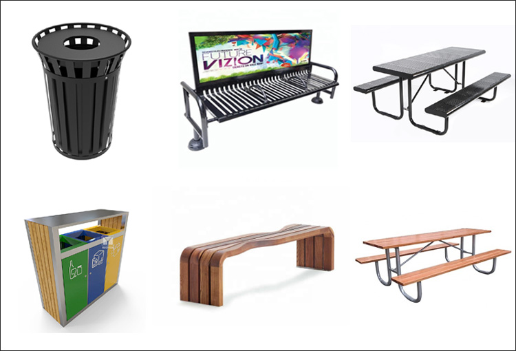 Unique Leg L2070mm W680mm Steel Garden Benches