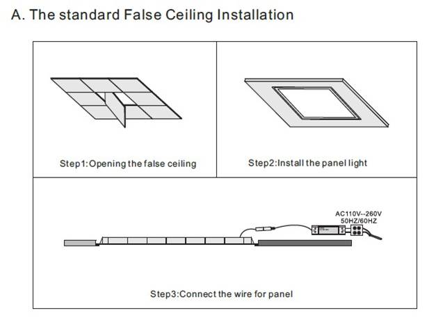 Commercial Square TUV SAA ERP Dimmable LED Panel Light , White LED Panel Lights