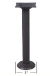 Bolt Down Metal Table legs Dining Table Base Black Wrinkle 28'' / 41'' Height