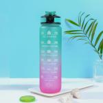 Fashionable Gradient Color Frosted Plastic Sports Water Bottle 750ml Cycling