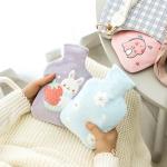 Hot Water Pouch Warm Flannel Flocking Hand Warmer Filled Mini Explosion-proof