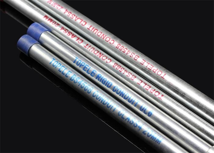 Electrical Galvanized Steel BS4568 Conduit GI Tube With Threaded Coupler， 10 Feet