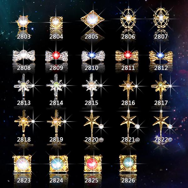 Hot NEW Wholesale Alloy Jewelry 3D Nail Art Jewelry Nail rhinestones Sticker