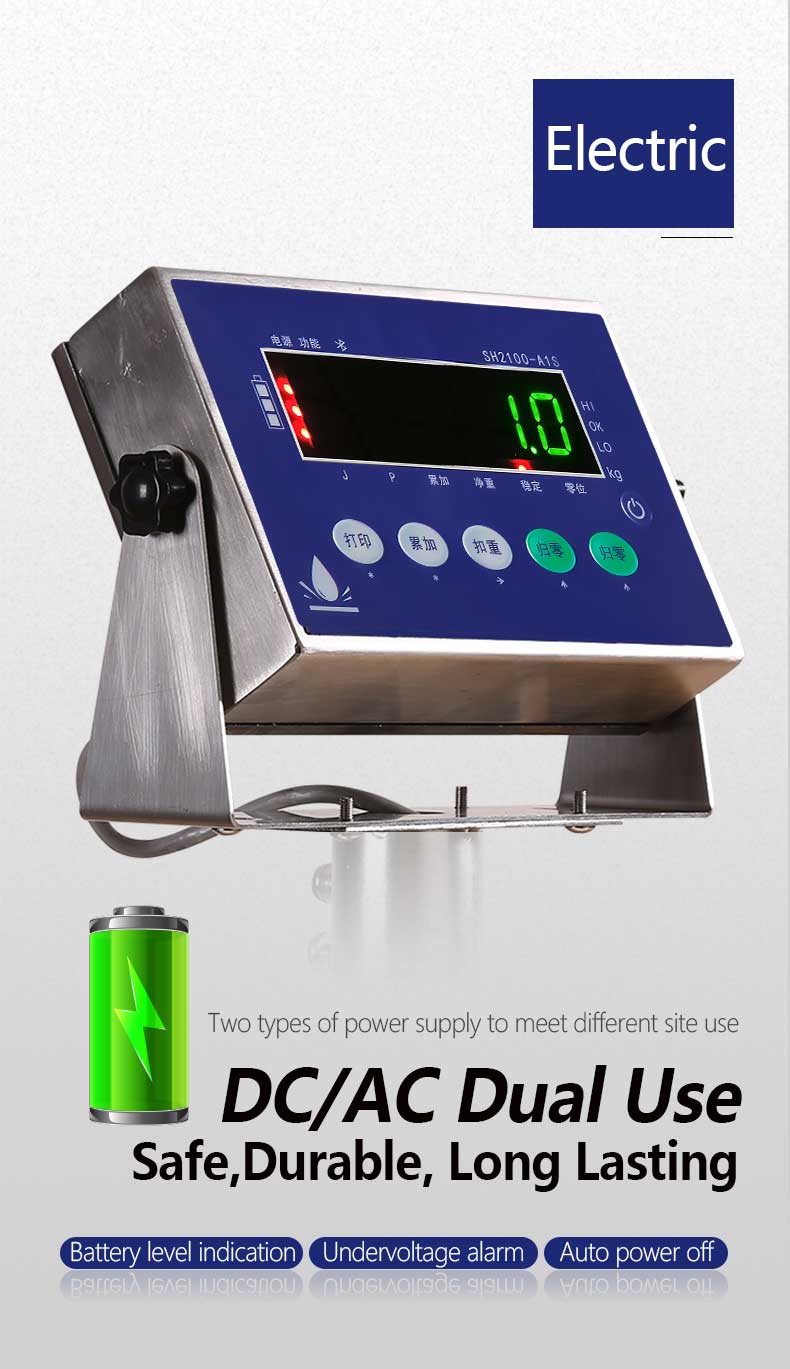 Waterproof SH2100-A1S Stainless Steel Platform Scale 150kg for Weighting and Function