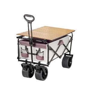 Quality 300LBS Collapsible Folding Garden Cart Portable Outdoor Wide Wheel Wagon for Camping wholesale