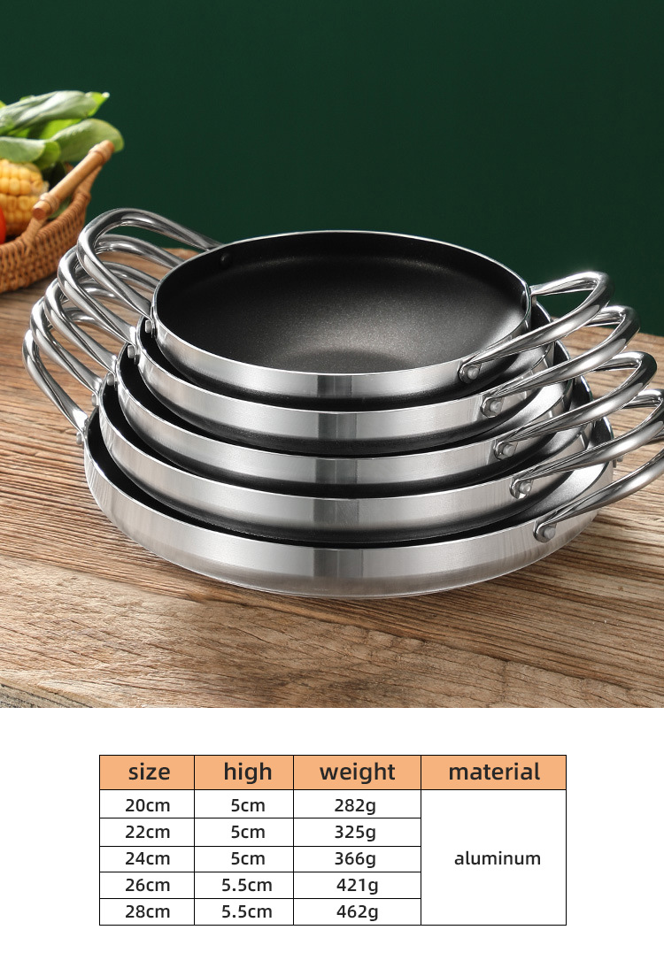Stylish Easy To Clean Kitchen Cookware Extra Thick Aluminium Non Stick Coated Pan