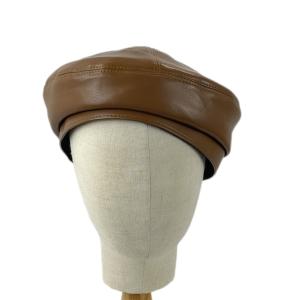 Quality Autumn And Winter Motorcycle Hat Cowhide Retro Navy Hat Flat Top Berets wholesale