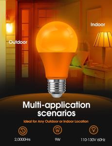 Quality 800lm 9W LED Bulbs E26 Base Dimmable Amber Light Bulbs For Enclosed Fixtures wholesale