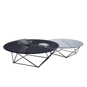 Quality Black White Light Luxury Marble Coffee Table Marble Living Room Side Table wholesale