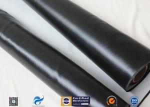 Quality 530g Black Silicone Coated Fiberglass Fabric For Valve Thermal Insulation Cover wholesale