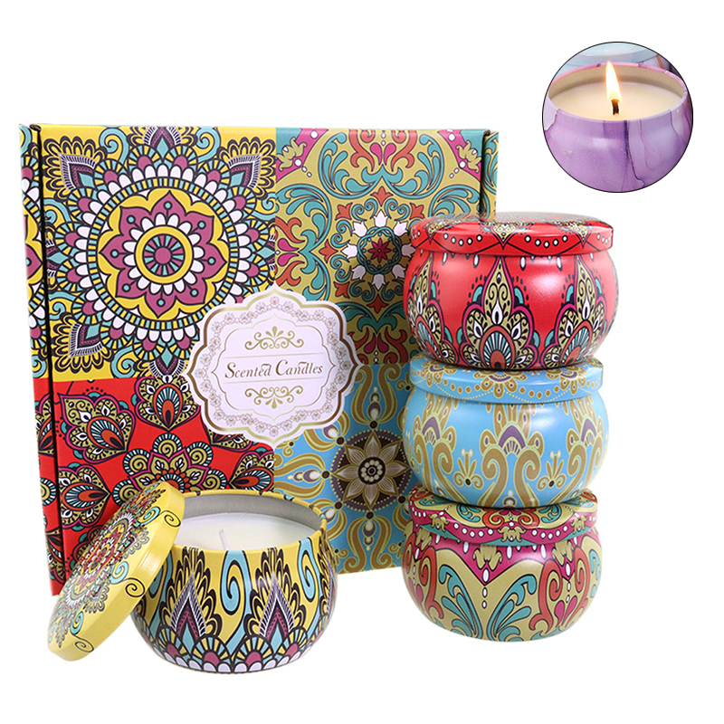60mm Vegan Soy Candles , Handmade Long Lasting Smelling Candles Persimmon