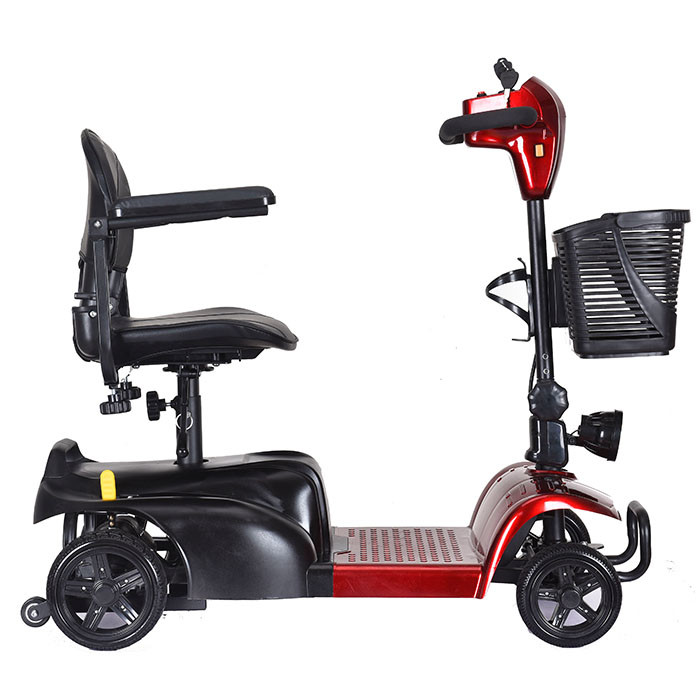 250w Four Wheel Elderly Electric Mobility Scooter Lightweight Aluminium Frame