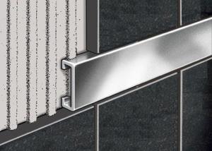 Quality U Shape Aluminum Listello Border Tile Profile Living Room Wall Application wholesale