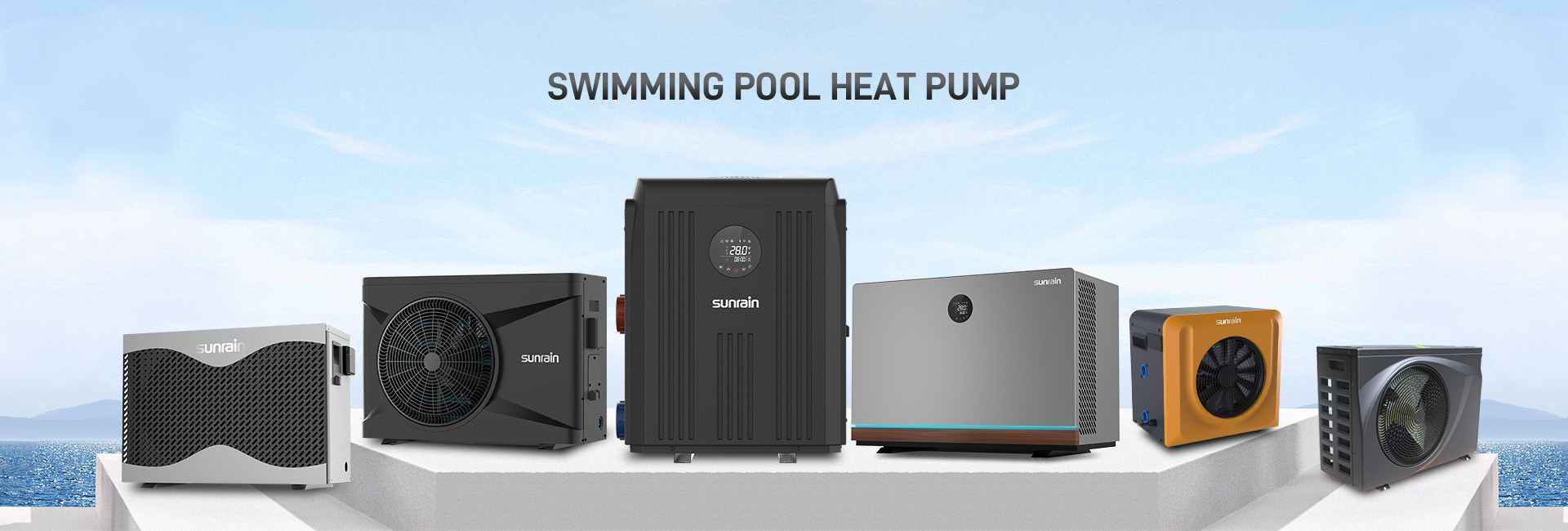 COP15.8 R32 10KW Electric Air Source Aqua Inverter Mini Heat Pump For Pool