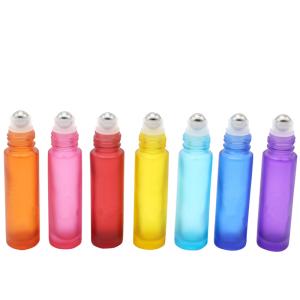 Quality Amber Blue 5ml 8ml 10ml Essential Oil Roller Bottles With Metal Ball wholesale