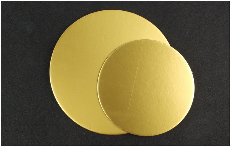 Golden Cake Boards Cardboard Food Beverage Smooth Cake Drum Round Shape for Cake Shop