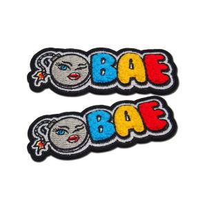 Quality Chenille Clothing Embroidered Patches Logo Merrowed For Hats​ wholesale