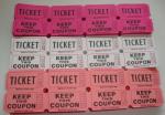 Non Toxic Perforated lottery Ticket Printing Raffle Coupon Paper Supply