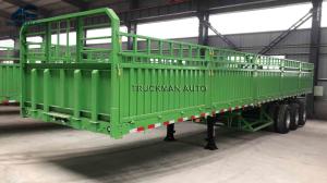 Quality 60000kg Flatbed Side Wall Trailer For Container Bulk Cargo Transport wholesale