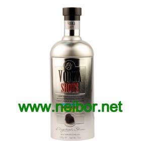 Quality vodka bottle shape chocolate packaging tin box wholesale
