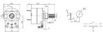 24mm rotary potentiometer with switch, carbon potentiometer, trimmer potentiomet