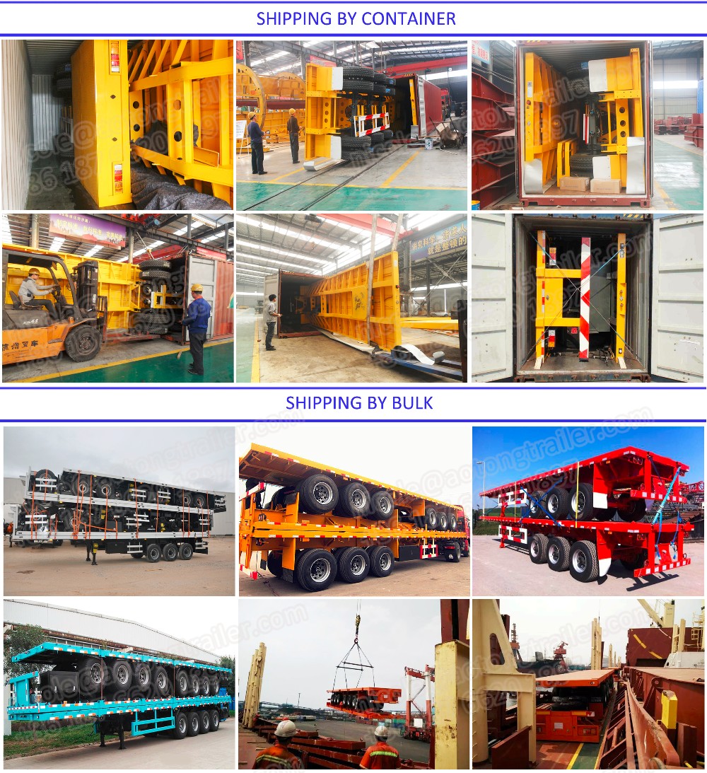 40ft Flatbed/Skeleton Container Semi Trailer Customizable for Customer Requirements