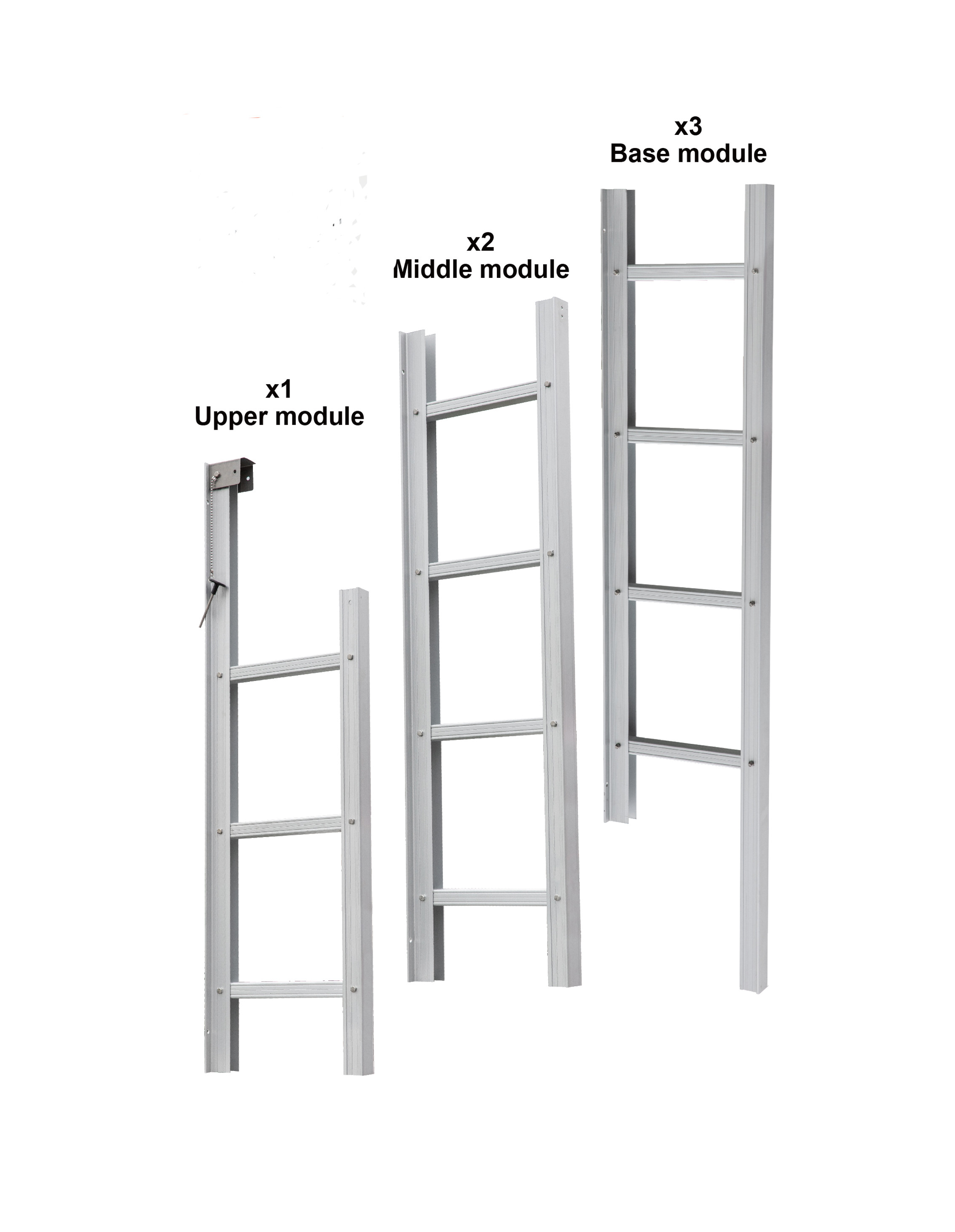 Compact Aluminum Safety Ladder 3.56m High Aluminum Fixed Ladder