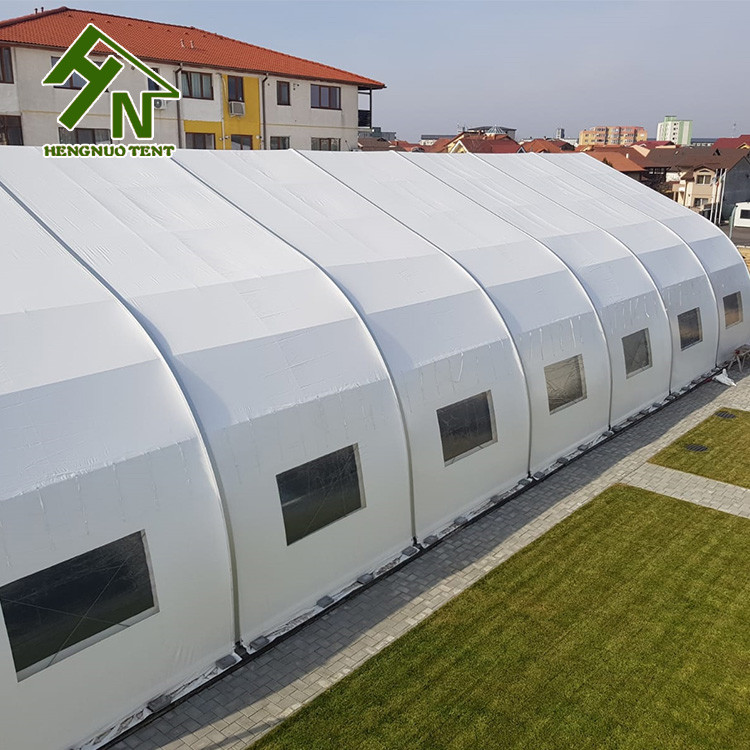 TFS Style Aluminum Frame PVC Opaque Fabric Curved Canopy Tennis Court Tent
