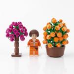 MOC city accessories building blocks garden tree green bush flowers grass plants
