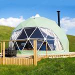 Galvanized Steel Geodesic Dome Tent Hotel Camping Waterproof House
