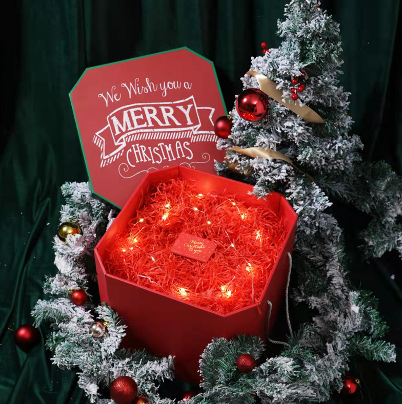 Square Novelty Ribbon Birthday Gift Box Packing Box Paper Gift for Customized Logo Size