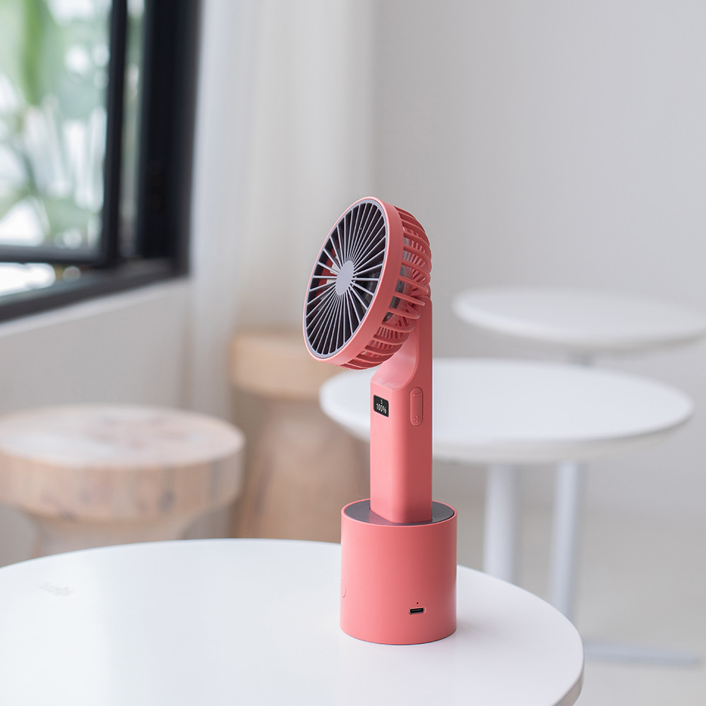 Portable LED Digtial Display 4000mAh Mini USB Handheld Fan