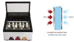 Small Desktop Ice Cream Showcase Square Glass Display Freezer for Hotel