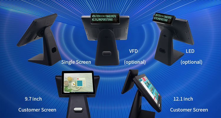 280A Retail POS System with External 58mm/80mm Thermal Printer and 15''/15.6'' Display