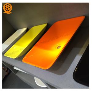 Quality Acrylic Solid Wash Hand Basin Countertop Matte Or Glossy Surface Finish wholesale