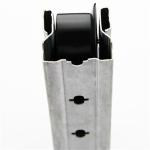 JY 2049B SGCC Galvanized Steel Roller Track With Black Flange Wheel
