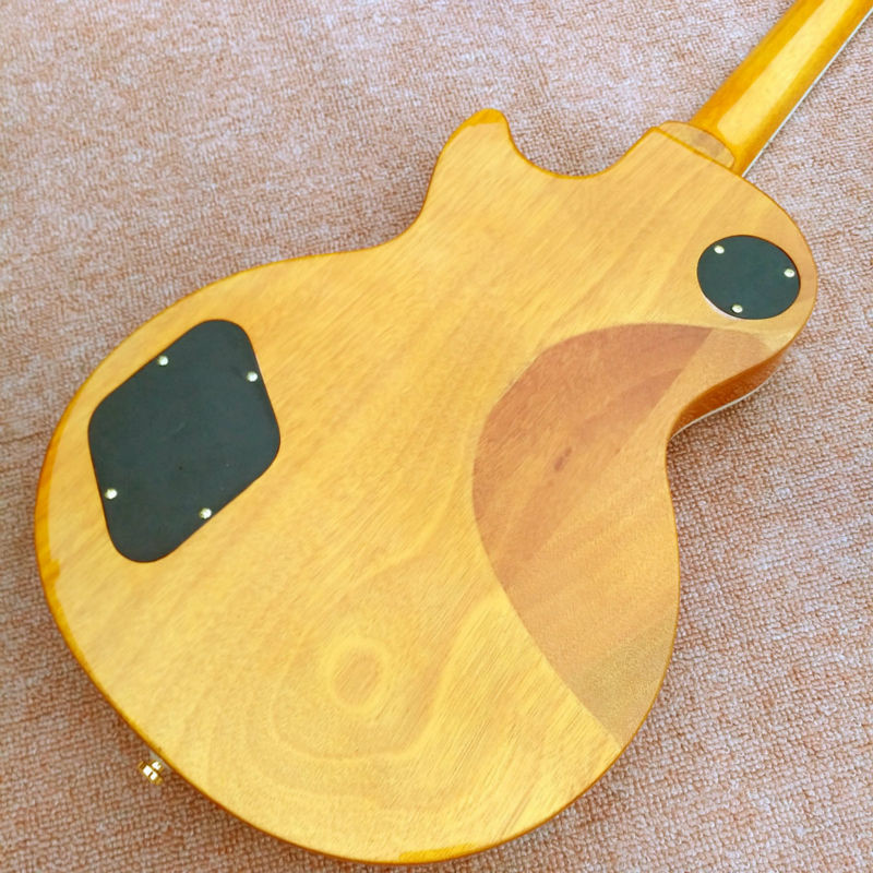 Custom LP electric guitar, Abalone Flower inlaid fingerboard electric guitar, maple top